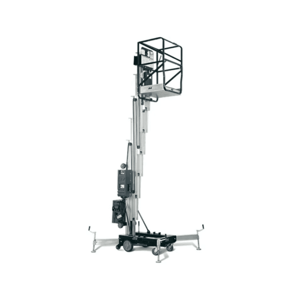 PLATAFORMA ELEVATÓRIA TIPO MASTRO JLG AM-36-ALTURA DE TRABALHO 13M