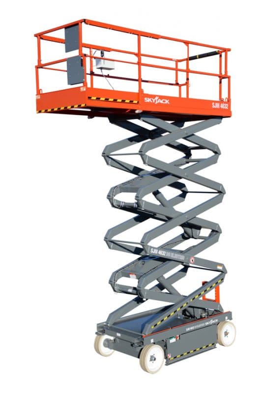PLATAFORMA ELEVATÓRIA TESOURA ELÉTRICA SKYJACK SJIII 4632-ALTURA DE TRABALHO 12M